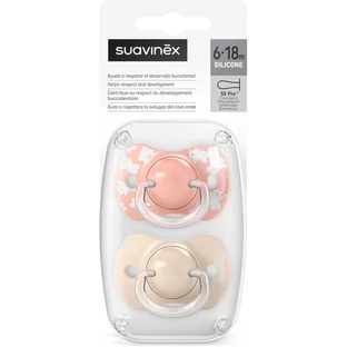 Suasuavinex wild&amp;free - 2 suzete din silicon sx pro 6-18 luni, roz