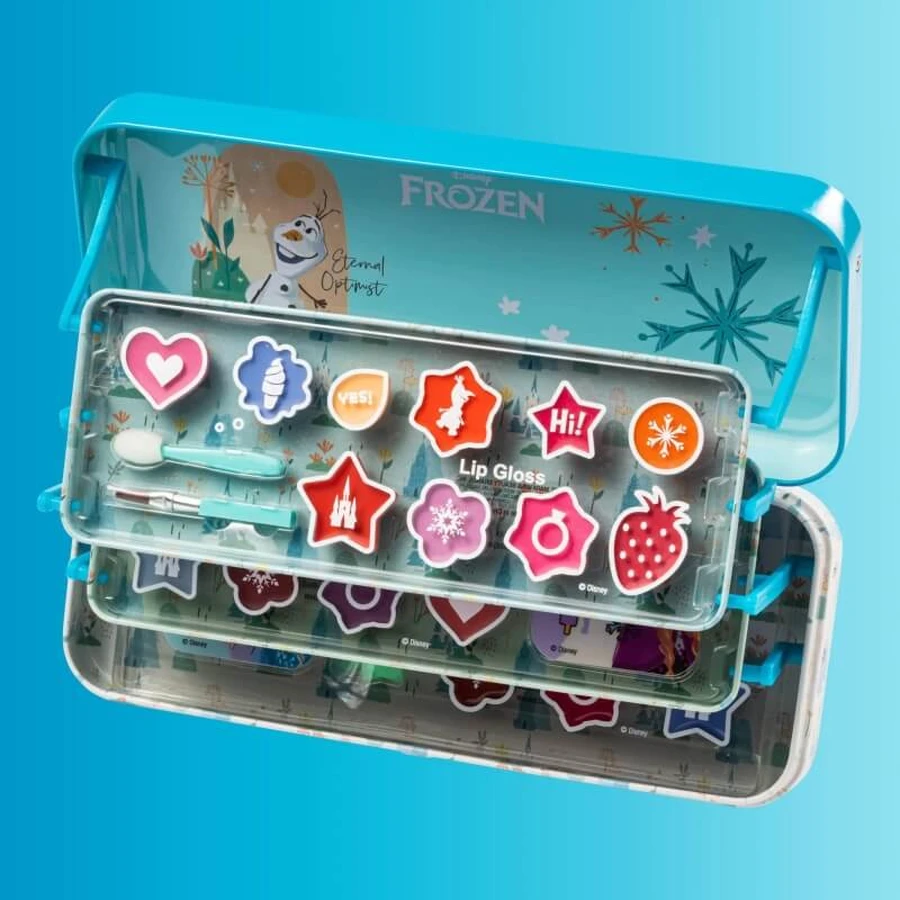 Lip Smacker Frozen – cutie de machiaj cu trei straturi – cutie de machiaj pentru copii