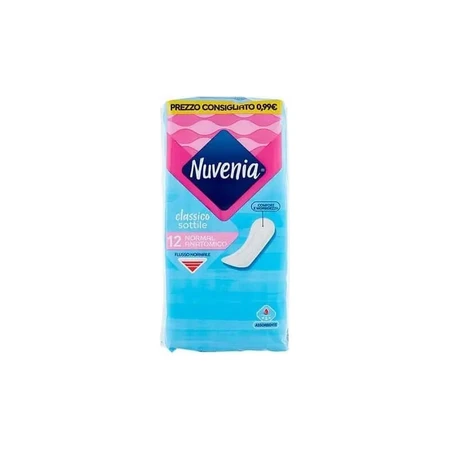 Nuvenia Classic Thin - 12 serviettes hygiéniques profilées de taille standard