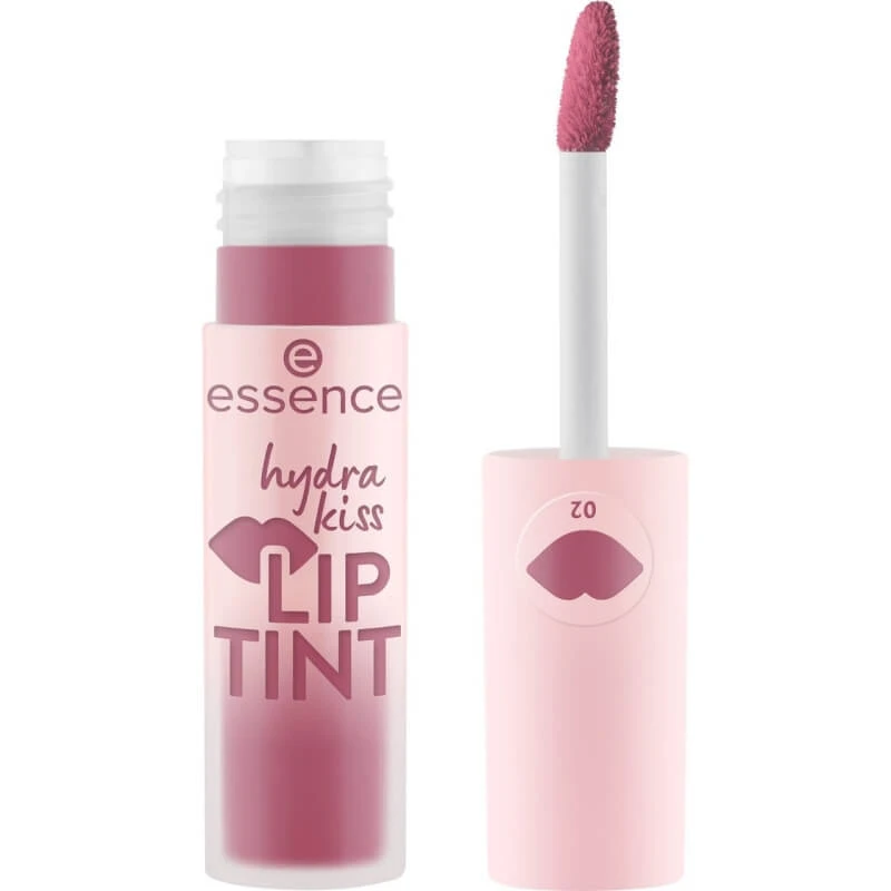 Essence Hydra Kiss Lip Tint – Pflegendes, feuchtigkeitsspendendes Lippenöl Nr. 02 Vintage Rose