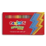 Carioca Supercolor-teken set — bestaat uit 36 Supercolor-kleurpotloden, 1 gum, 1 metalen puntenslijper en 2 HB-grafietpotloden