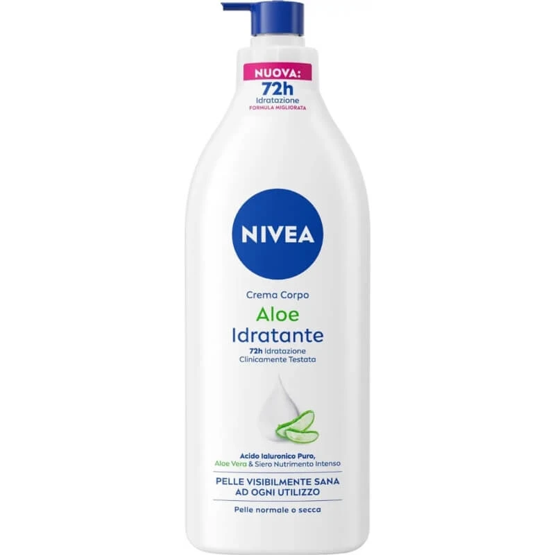 Nivea 72-Stunden-Aloe-Feuchtigkeitscreme – Körpercreme für normale und trockene Haut, 500 ml