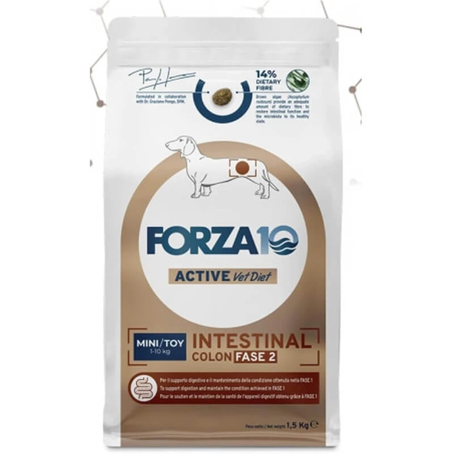 Forza10 Forza 10 Intestinal Colon Phase 2 Mini/Toy Fish – Alleinfuttermittel für Hunde mit Verdauungsproblemen, 1,5 kg