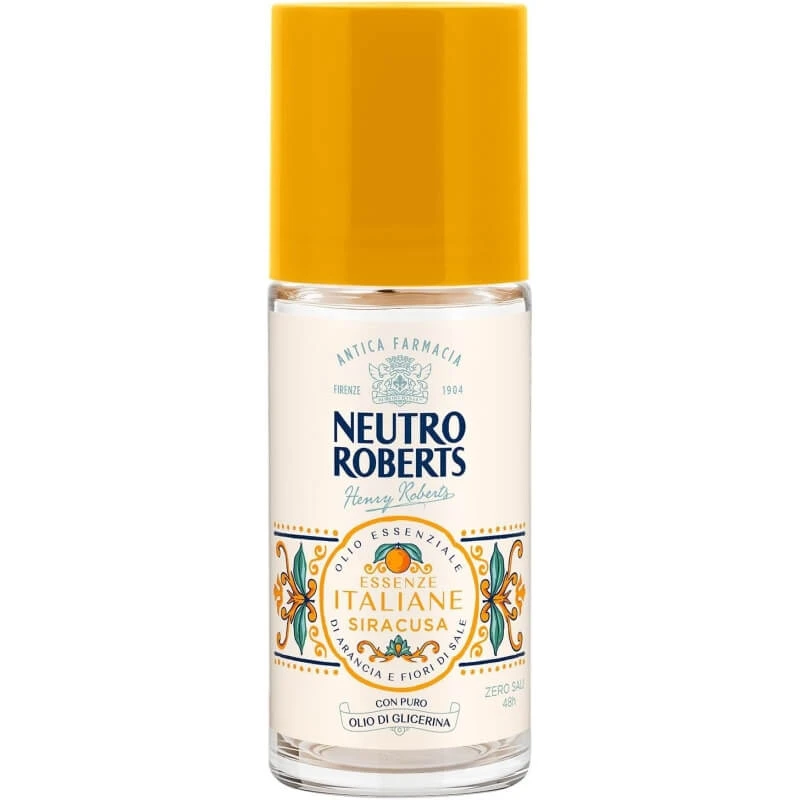 Neutro Roberts Italian Essences Syracuse – aluminiumfreies, fleckenresistentes Roll-on-Deodorant, 50 ml