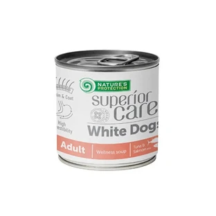 Nature's Protection Superior Care : soupe pour chiens blancs au saumon et au thon - Aliment humide pour chiens adultes au pelage clair, 140 ml
