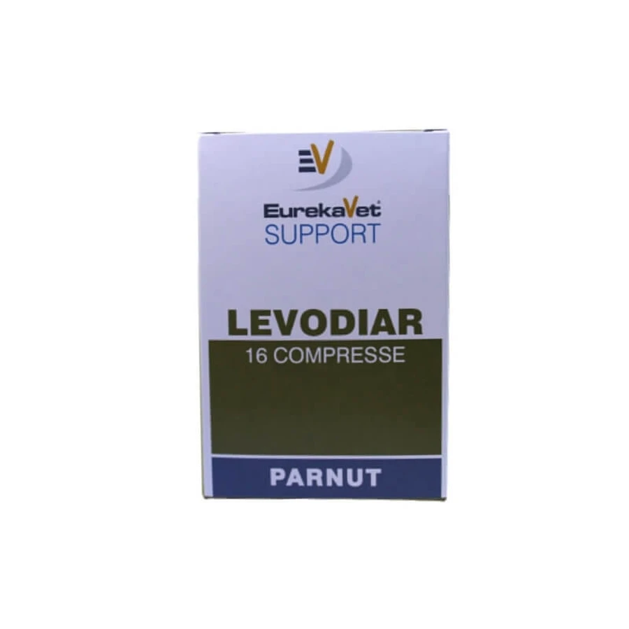 Eurekavet Support Levodiar – Ergänzungsfuttermittel für Hunde und Katzen mit Darmproblemen, 16 Tabletten
