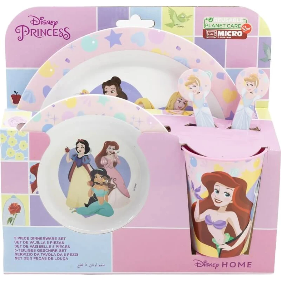 Stor Set 5-delige servieset met prinsessenmotieven
