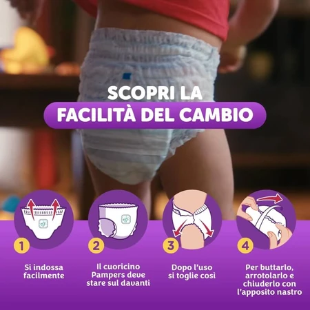 Pampers progressi mutandino - 34 pannolini taglia 5 junior (12-18 kg)