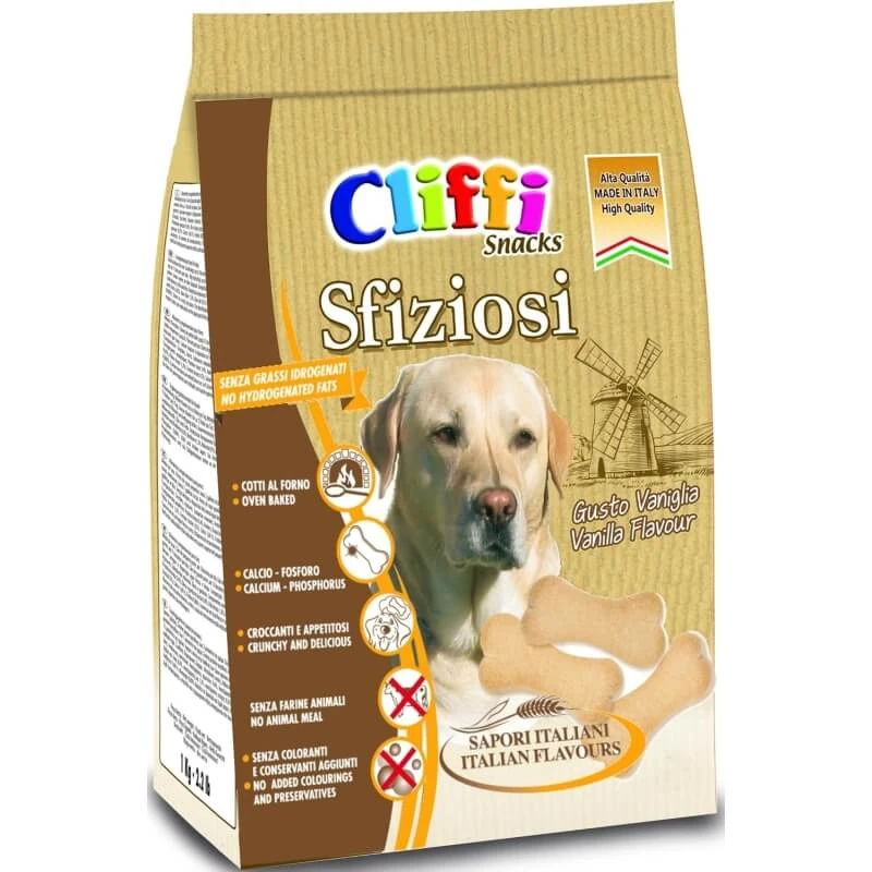 Chemi-vit Cliffi Leckere Snacks mit Vanillegeschmack – Nahrungsergänzungsmittel für Hunde, 850 g
