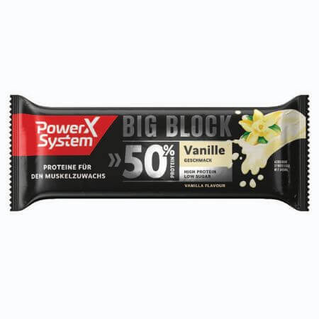Big Block Vanille-Proteinriegel, 100 g, Power system