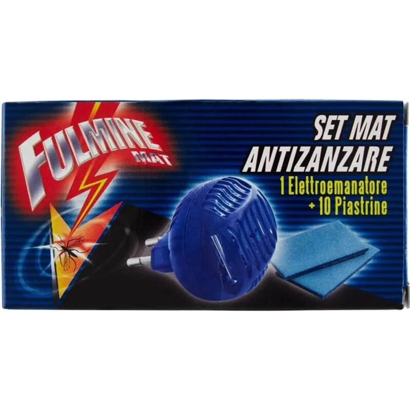 Fulmine Set Mückenschutz-Set – Elektrischer Plattenspender + 10 Platten