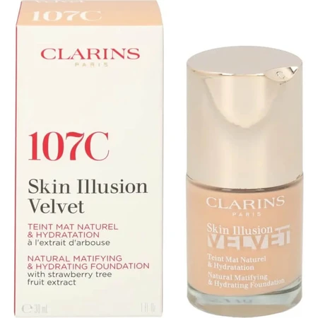 Clarins Skin Illusion Velvet – fond de ten lichid – nr. 107c bej