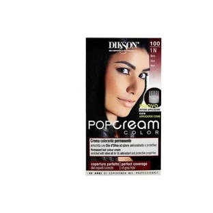Dikson Pop cream color – cremă de vopsit permanentă nr. 100 negru