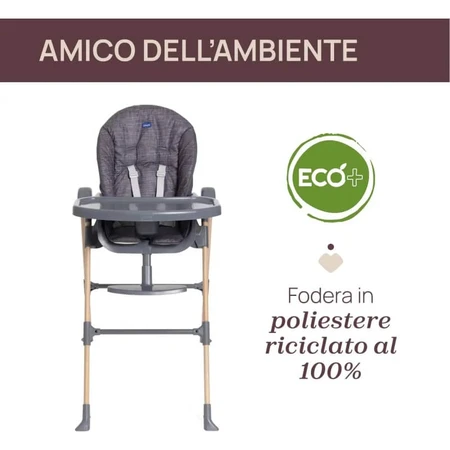 Chicco polly essential - seggiolone - coal