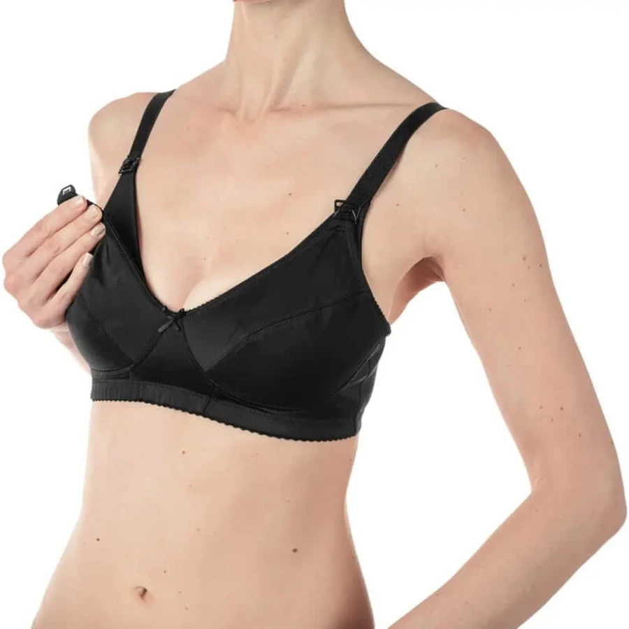 Chicco Mammy - Sujetador de lactancia de microfibra - Talla 6D, negro