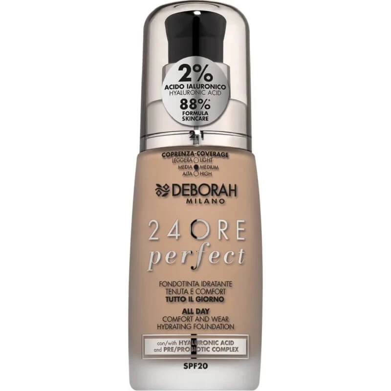 Deborah 24-Hour Perfect LSF 20 – Flüssig-Foundation – Nr. 2.1 Vanilla