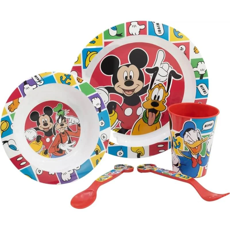 Stor Set 5-teiliges Geschirrset mit Mickey-Mouse-Motiven