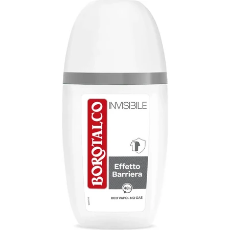 Invisible Borotalco - 48-Hour Barrier-Effect Talc Deodorant, Gas-Free Spray, 75 ml