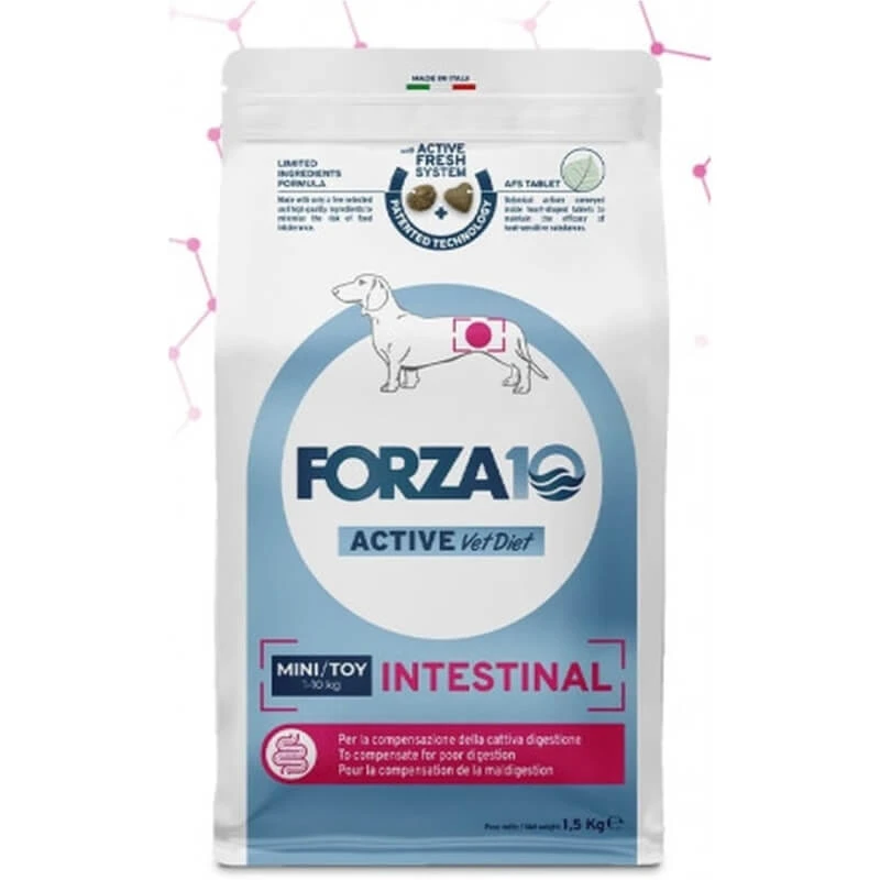 Forza10 Forza 10 Active Vet Diet Intestinal Active Mini/Toy mit Fisch – Alleinfuttermittel für Hunde, 1,5 kg