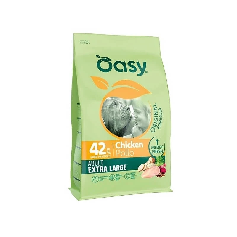 Oasy Original Formula Adult Extra Large Chicken – Alleinfuttermittel für große erwachsene Hunde, 10 kg