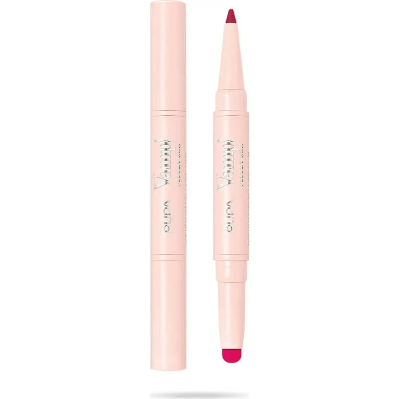 Pupa Vamp! Creamy Duo – Kontur-Lippenstift & glänzender Lippenstift Nr. 012 Cherry Red