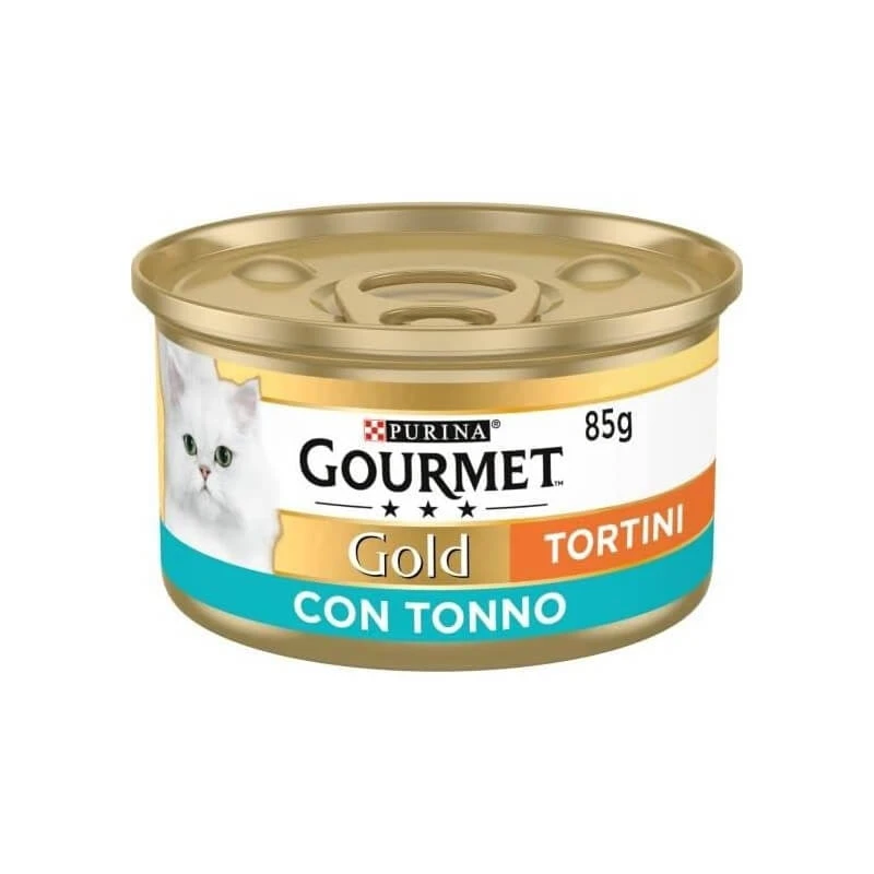 Purina Gourmet Gold Thunfisch-Häppchen – Alleinfuttermittel für ausgewachsene Katzen, 85 g