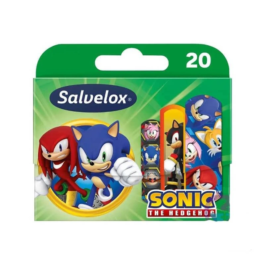 Salvelox Sonic - 20 water-resistant children's bandages with a soft adhesive for sensitive skin