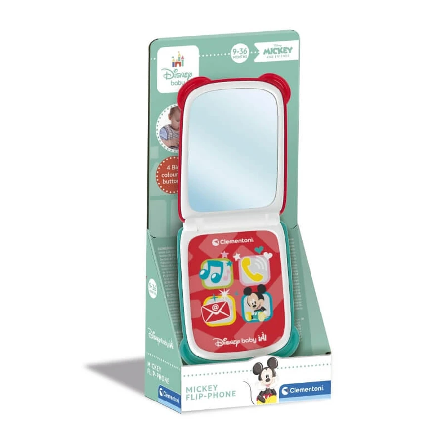 Clementoni Mickey flip phone - smartphone giocattolo interattivo