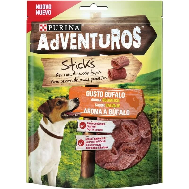 Purina Adventuros Buffalo Mini Sticks – Hundesnacks, 90 g