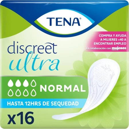 Tena Discreet Ultra – 16 wkładek o standardowej wielkości do stosowania w przypadku nietrzymania moczu: ceny i cechy