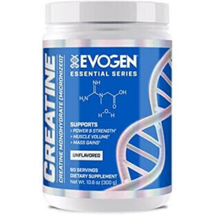 Creatine monohydrate without flavour, 300 g, Evogen