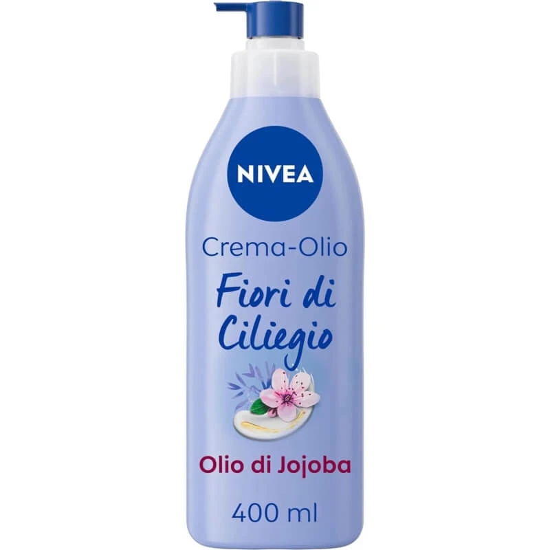 Nivea Kirschblüte & Jojobaöl – Körperölcreme für normale und trockene Haut, 400 ml