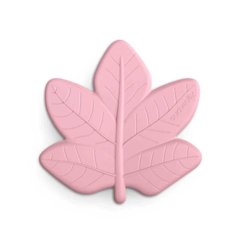 Suavinex Poetry – Silikon-Beißring „Pink Maple Leaf“