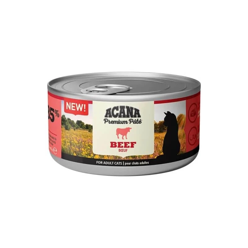 Acana Premium Rindfleisch-Pastete – Alleinfuttermittel für Katzen, 85 g