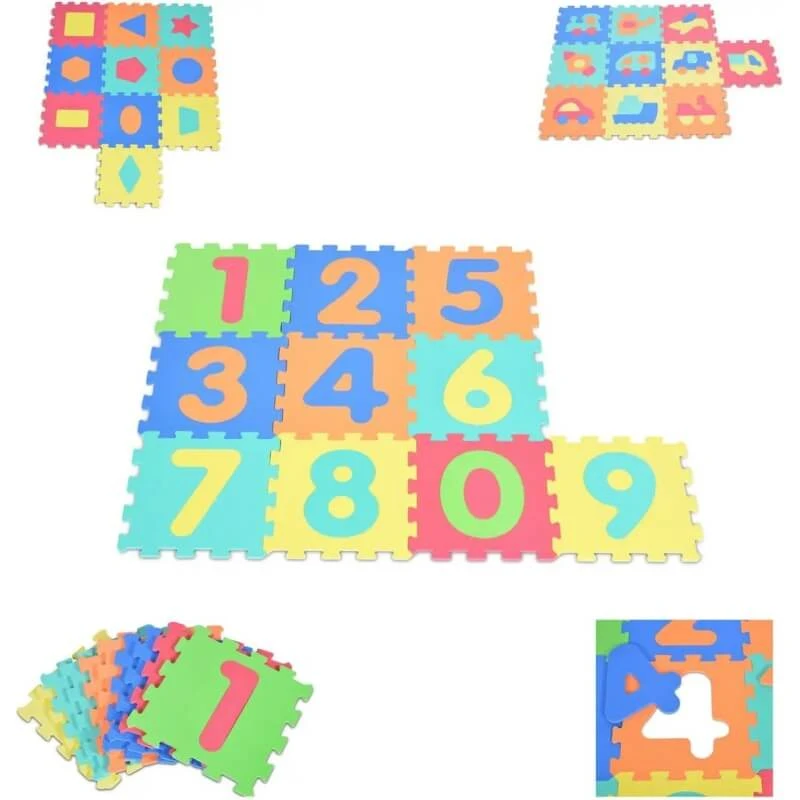 Moni Trade Zahlen-Puzzle-Matte – Bodenpuzzle mit 10 Zahlen