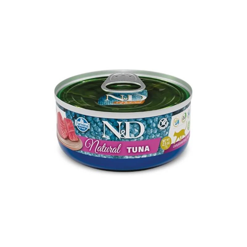 Farmina N&d Natural Thunfisch – Ergänzungsfuttermittel für ausgewachsene Katzen, 70 g