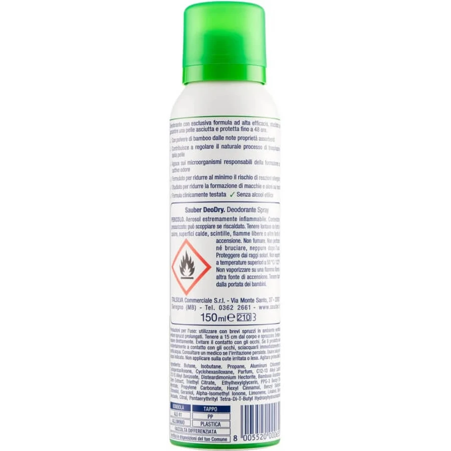 Sauber Deodry Fresh &amp; Dry 48h – dezodorant w sprayu 150 ml: ceny i cechy