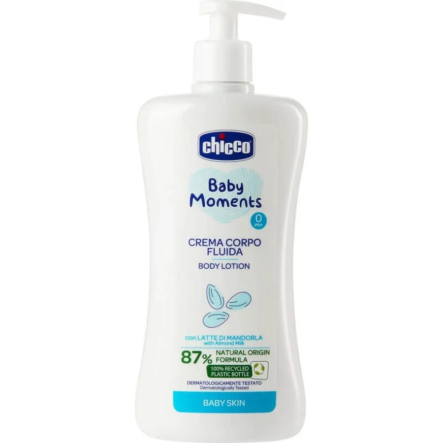 Chicco Baby Moments - Loción corporal ligera, 500 ml
