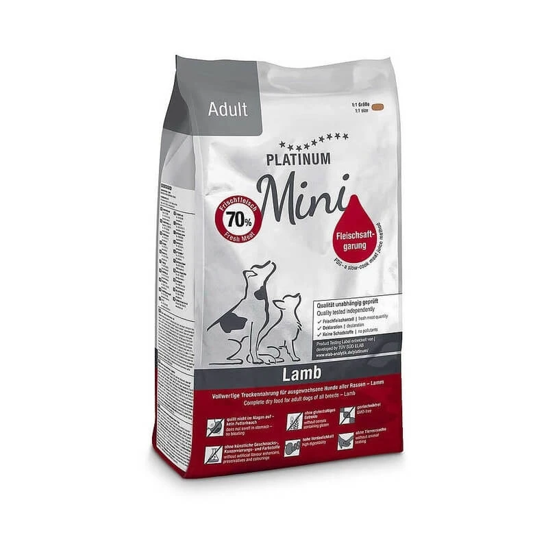 Platinum Mini Adult Lamb – Trockenfutter für kleine erwachsene Hunde, 900 g
