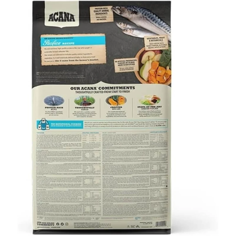 Acana Pacifica cu pește – hrană completă pentru câini de toate dimensiunile și în toate etapele de viață, 11,4 kg