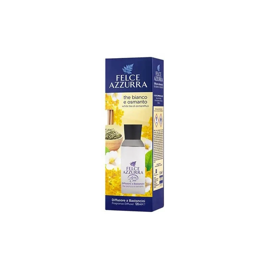 Blauer Farn, Weiß und Osmanthus – 120 ml Raumduft mit Reed-Stäbchen