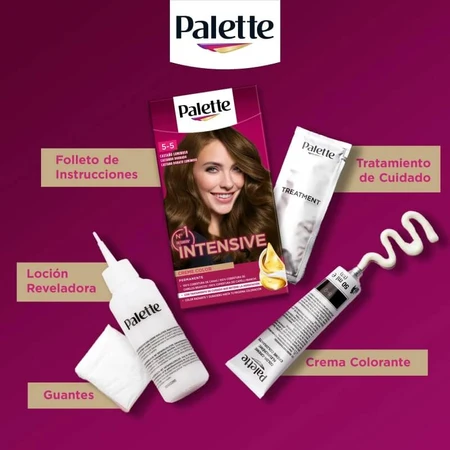 Palette Intensive creme color – vopsea permanentă de păr nr. 5.5, castaniu strălucitor
