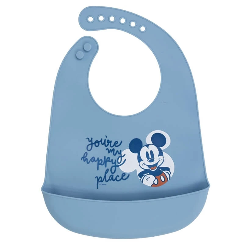 Stor Disney Mickey Mouse – Hellblaues Silikon-Lätzchen