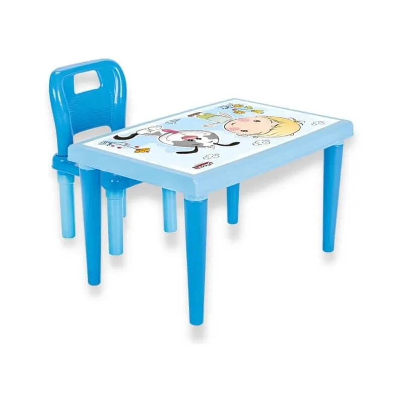 Pilsan Moderner Schreibtisch – Schreibtisch mit Stuhl – Blau