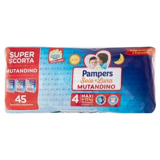 Pampers sole e luna mutandino - 45 pannolini a mutandina maxi 8-15 kg