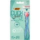 Bic Click 3 Soleil Sensitive – aparat de ras reîncărcabil pentru femei, cu mâner din plastic reciclat + 2 încărcătoare