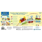 Clementoni Trenulețul cu animale 3 în 1 – joc interactiv