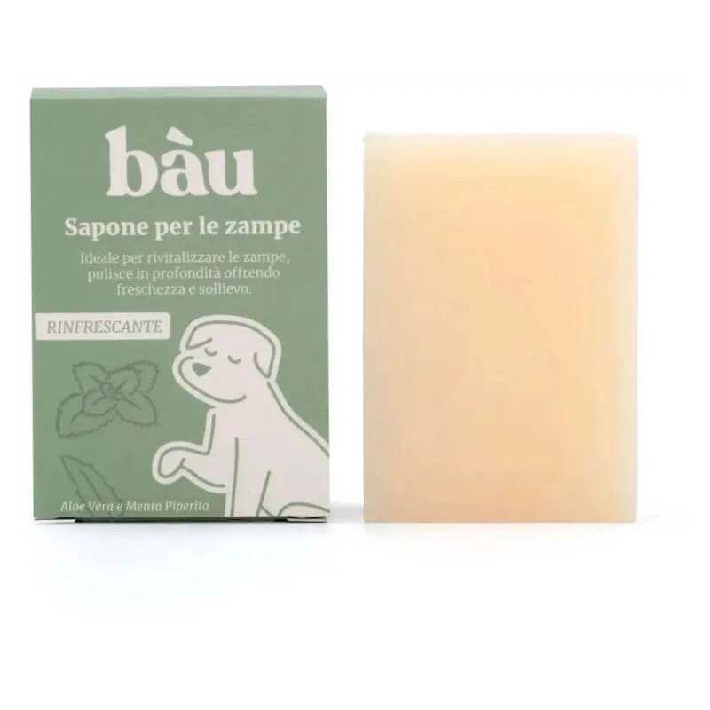 Bau Cosmetics Erfrischende Pfotenseife mit Aloe Vera und Pfefferminze, 100 g