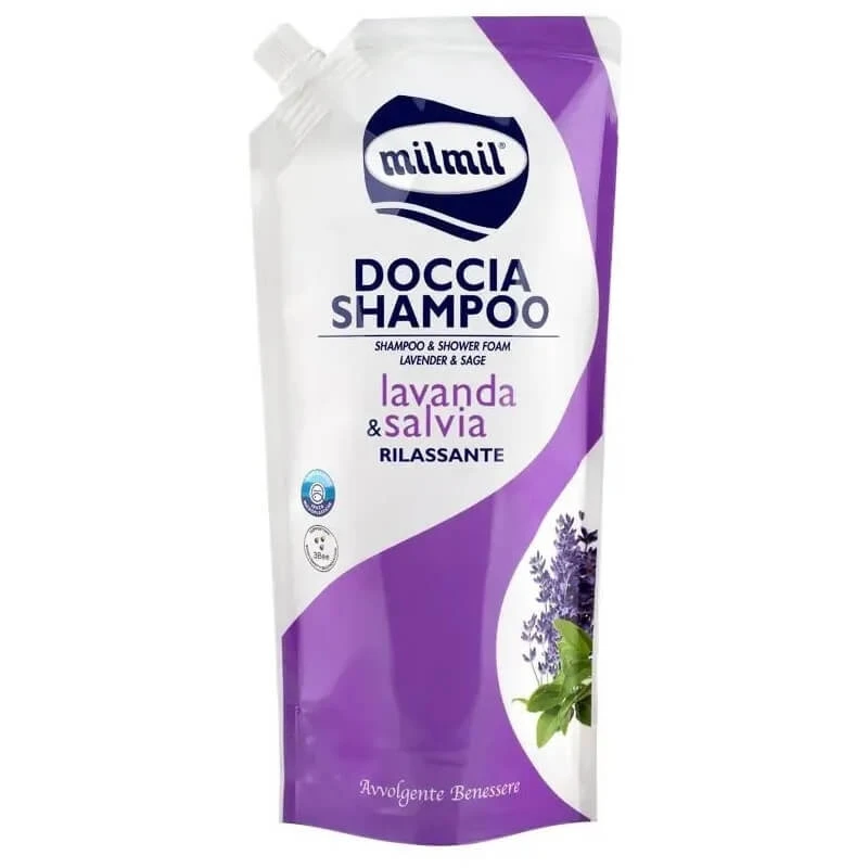 Mil mil Lavendel & Salbei – Entspannendes Duschshampoo – 750 ml Nachfüllpackung