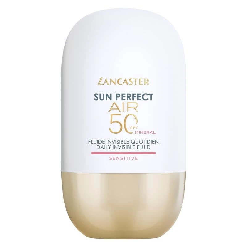 Lancaster Sun Perfect Air Gesichts-Sonnenschutz 50 SPF – Unsichtbares Fluid für den täglichen Gebrauch mit hohem Schutz, 40 ml